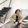 The 2022 early spring new style of the small suit jacket for women. It exudes a sophisticated and trendy vibe, with a casual and loose style details Picture
